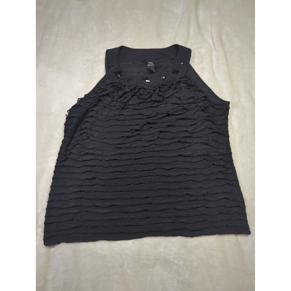 Chic Black Women's Blouse with Embellishments